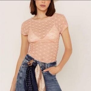 Freepeople keep it simple lace tee
